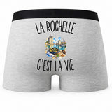 Boxer Homme La Rochelle c’est la vie – Impression au dos