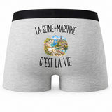 Boxer Homme La Seine-Maritime c’est la vie – Impression au dos