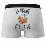 Boxer Homme La Turquie c’est la vie – Impression au dos