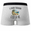 Boxer Homme Le Bassin d’Arcachon c’est la vie – Impression au dos