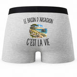Boxer Homme Le Bassin d’Arcachon c’est la vie – Impression au dos