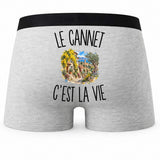 Boxer Homme Le Cannet c’est la vie – Impression au dos