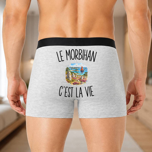 Boxer Homme Le Morbihan c’est la vie – Impression au dos