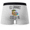Boxer Homme Les Canaries c’est la vie – Impression au dos