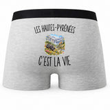 Boxer Homme Les Hautes-Pyrénées c’est la vie – Impression au dos