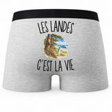 Boxer Homme Les Landes c’est la vie – Impression au dos