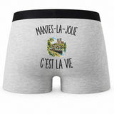 Boxer Homme Mantes-la-Jolie c’est la vie – Impression au dos