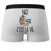Boxer Homme Nice c’est la vie – Impression au dos