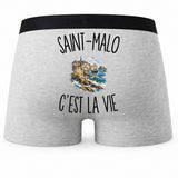 Boxer Homme Saint-Malo c’est la vie – Impression au dos
