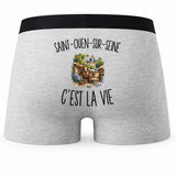 Boxer Homme Saint-Ouen-sur-Seine c’est la vie – Impression au dos