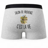 Boxer Homme Salon-de-Provence c’est la vie – Impression au dos