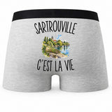 Boxer Homme Sartrouville c’est la vie – Impression au dos