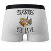 Boxer Homme Strasbourg c’est la vie – Impression au dos