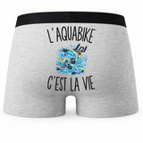 Boxer Homme L’Aquabike c’est la vie – Impression au dos