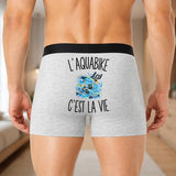 Boxer Homme L’Aquabike c’est la vie – Impression au dos