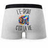 Boxer Homme L’E-Sport c’est la vie – Impression au dos