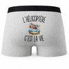 Boxer Homme L’Hélicoptère c’est la vie – Impression au dos