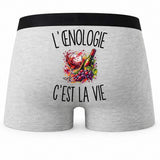 Boxer Homme L’Œnologie c’est la vie – Impression au dos