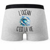 Boxer Homme L’Océan c’est la vie – Impression au dos
