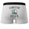 Boxer Homme La Gueule de Bois c’est la vie – Impression au dos