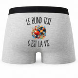 Boxer Homme Le Blind Test c’est la vie – Impression au dos