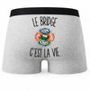 Boxer Homme Le Bridge c’est la vie – Impression au dos