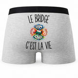 Boxer Homme Le Bridge c’est la vie – Impression au dos