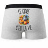 Boxer Homme Le Cidre c’est la vie – Impression au dos