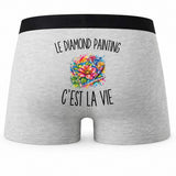 Boxer Homme Le Diamond Painting c’est la vie – Impression au dos