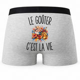 Boxer Homme Le Goûter c’est la vie – Impression au dos