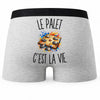 Boxer Homme Le Palet c’est la vie – Impression au dos
