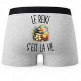 Boxer Homme Le Reiki c’est la vie – Impression au dos