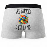 Boxer Homme Les Briques c’est la vie – Impression au dos