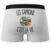 Boxer Homme Les Camions c’est la vie – Impression au dos
