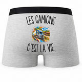Boxer Homme Les Camions c’est la vie – Impression au dos