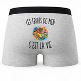 Boxer Homme Les Fruits de Mer c’est la vie – Impression au dos