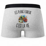 Boxer Homme Les Plans Foireux c’est la vie – Impression au dos