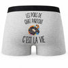 Boxer Homme Les Poils de Chat Partout c’est la vie – Impression au dos