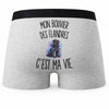 Boxer Homme Mon Bouvier des Flandres c’est ma vie – Impression au dos