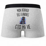 Boxer Homme Mon Bouvier des Flandres c’est ma vie – Impression au dos