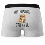 Boxer Homme Mon Labradoodle c’est ma vie – Impression au dos