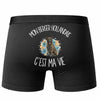 Boxer Homme Mon Berger Hollandais c'est ma vie – Impression au dos – Noir