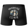 Boxer Homme Mon Bearded Collie c'est ma vie – Impression au dos – Noir