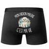 Boxer Homme Mon Bichon Maltais c'est ma vie – Impression au dos – Noir