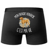 Boxer Homme Mon Braque Hongrois c'est ma vie – Impression au dos – Noir