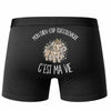 Boxer Homme Mon Chien-Loup Tchécoslovaque c'est ma vie – Impression au dos – Noir