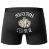 Boxer Homme Mon Fox Terrier c'est ma vie – Impression au dos – Noir