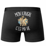 Boxer Homme Mon Kangal c'est ma vie – Impression au dos – Noir