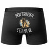 Boxer Homme Mon Tervueren c'est ma vie – Impression au dos – Noir