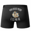 Boxer Homme Mon Berger Picard c'est ma vie – Impression au dos – Noir
